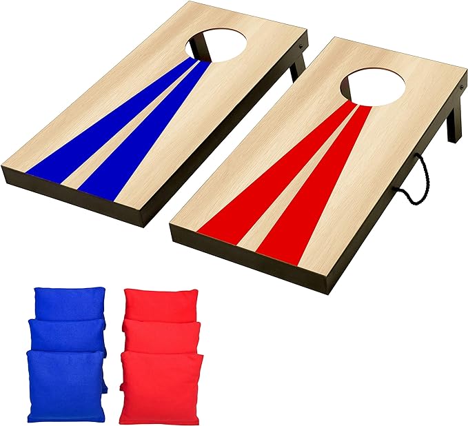 Juego de Cornhole de tamaño portátil con 6 Bolsas