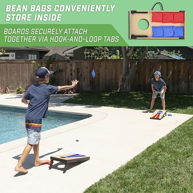 Juego de Cornhole de tamaño portátil con 6 Bolsas