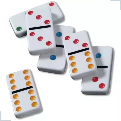 Juego de Domino Professional, estuche metalico, 28 piezas de colores