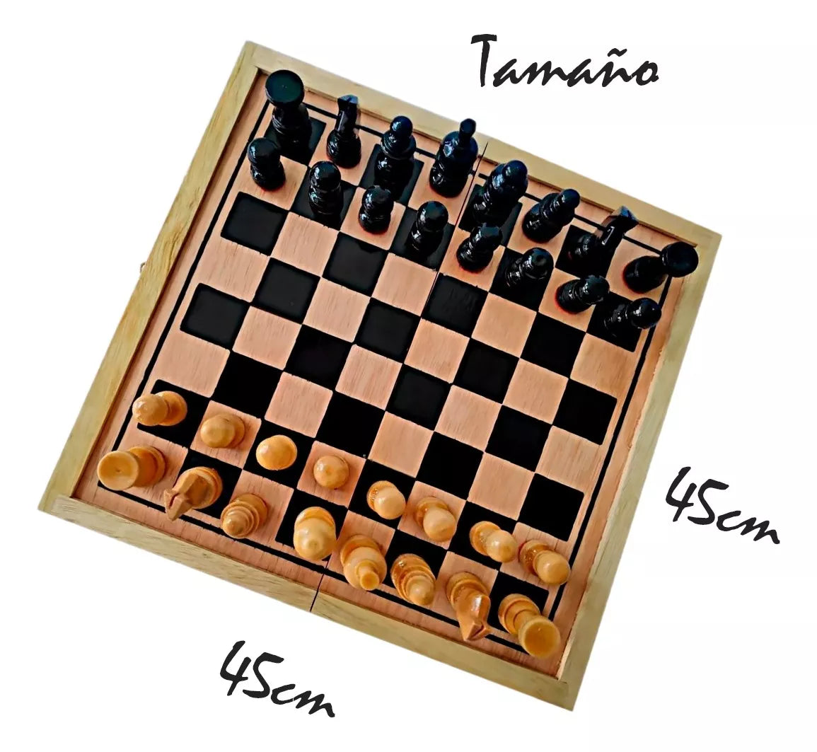 Juego de Ajedrez Profesional No 5 Madera artesanal 45x45 cm