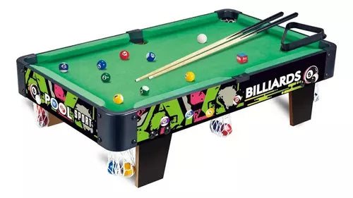 Mesa De Billar En Madera Con Paño Juguete Para Niños 74cm