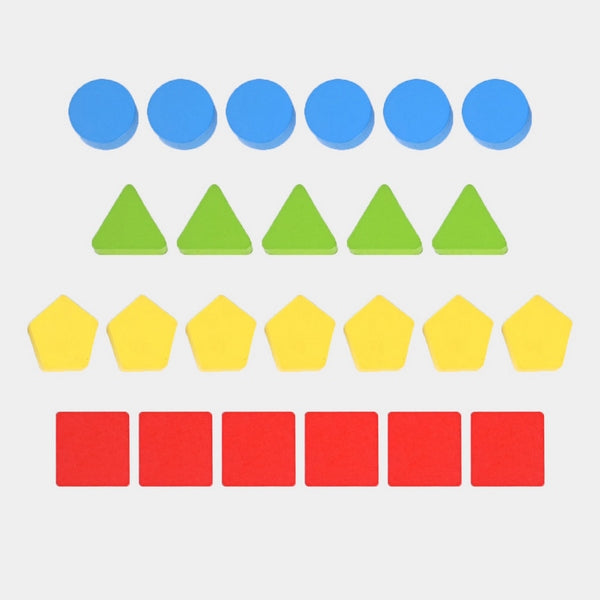 Juego Madera Didáctico Niños Geometria / Shape Four - Color Battle