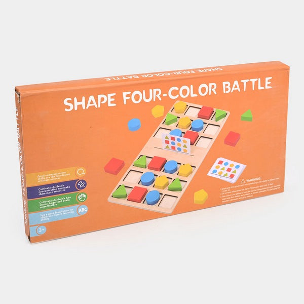 Juego Madera Didáctico Niños Geometria / Shape Four - Color Battle
