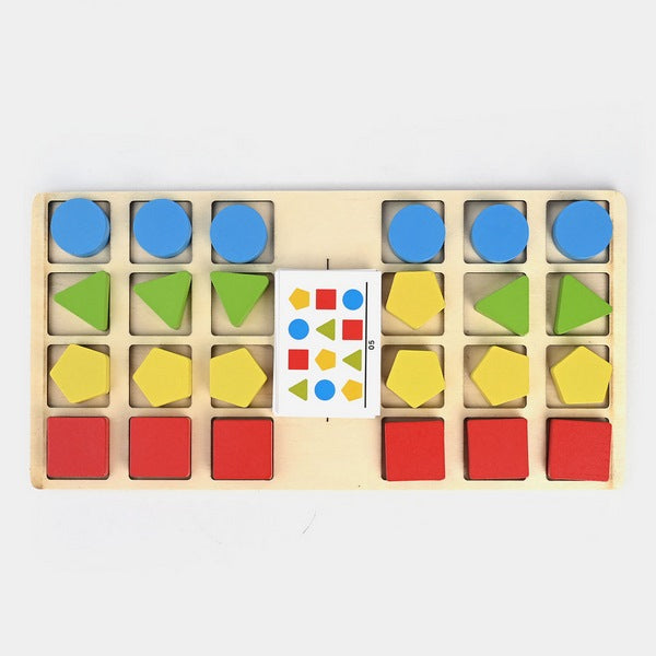 Juego Madera Didáctico Niños Geometria / Shape Four - Color Battle