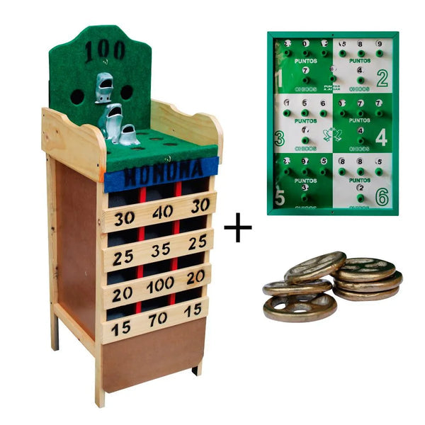Juego de Rana Corriente Con Sapos Rusticos , Tablero + 7 Argollas
