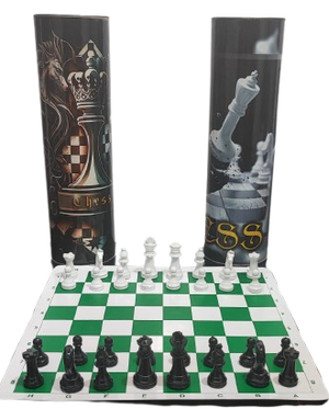 Juego de Ajedrez fichas plasticas Estuche Tubular