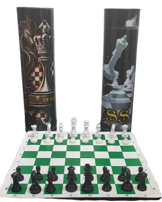 Juego de Ajedrez fichas plasticas Estuche Tubular