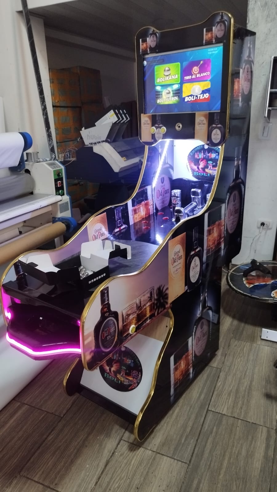 Juego de Bolirana Smart Grande - 7 Juegos Pantalla 19 Pulgadas 16 Jugadores 12 Esferas Diseño Old Parr