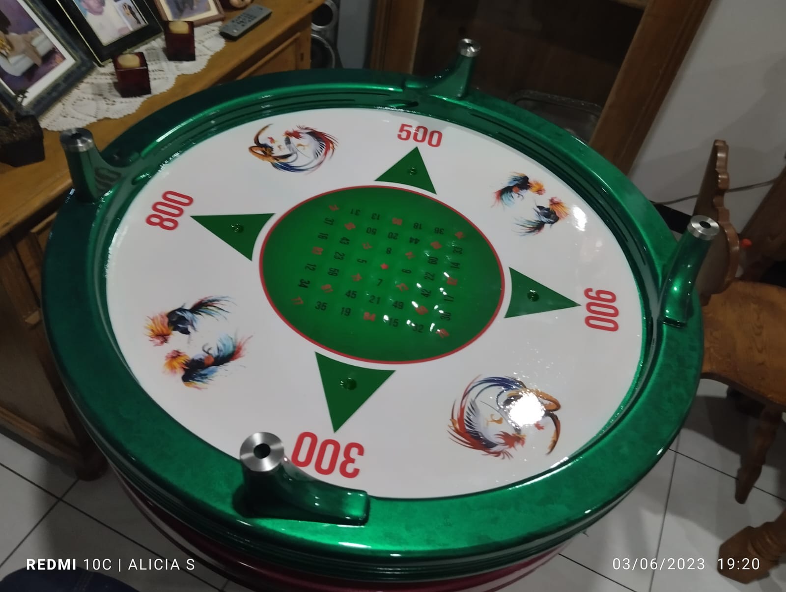 Juego de mesa Cacho o Ruleta de la suerte