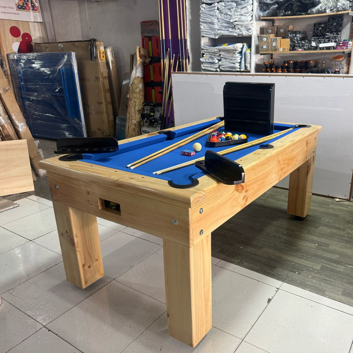 Mesa de Billarin en Pino de Lujo 180 cm