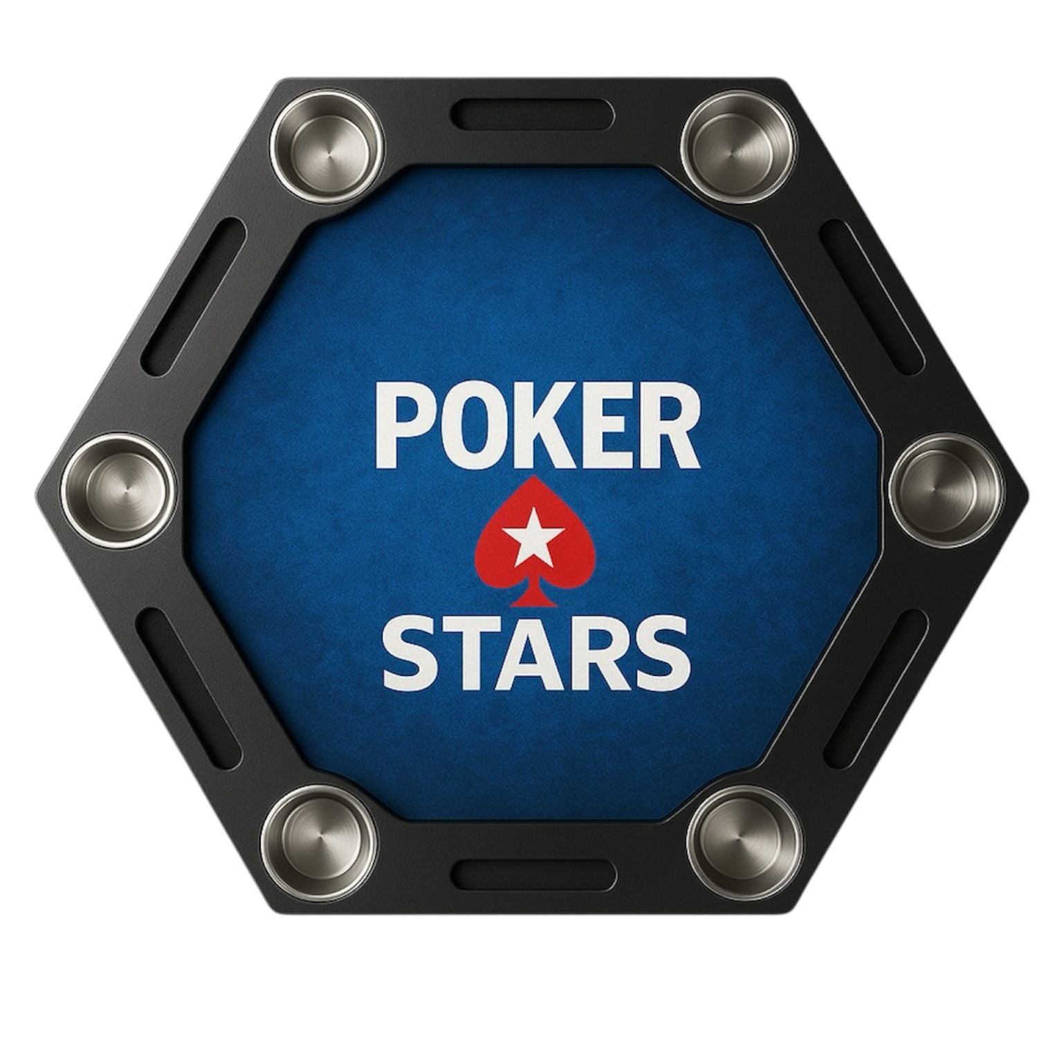 Mesa de Poker Hexagonal Estilo PokerStars en Madera y Vinilo Laminado