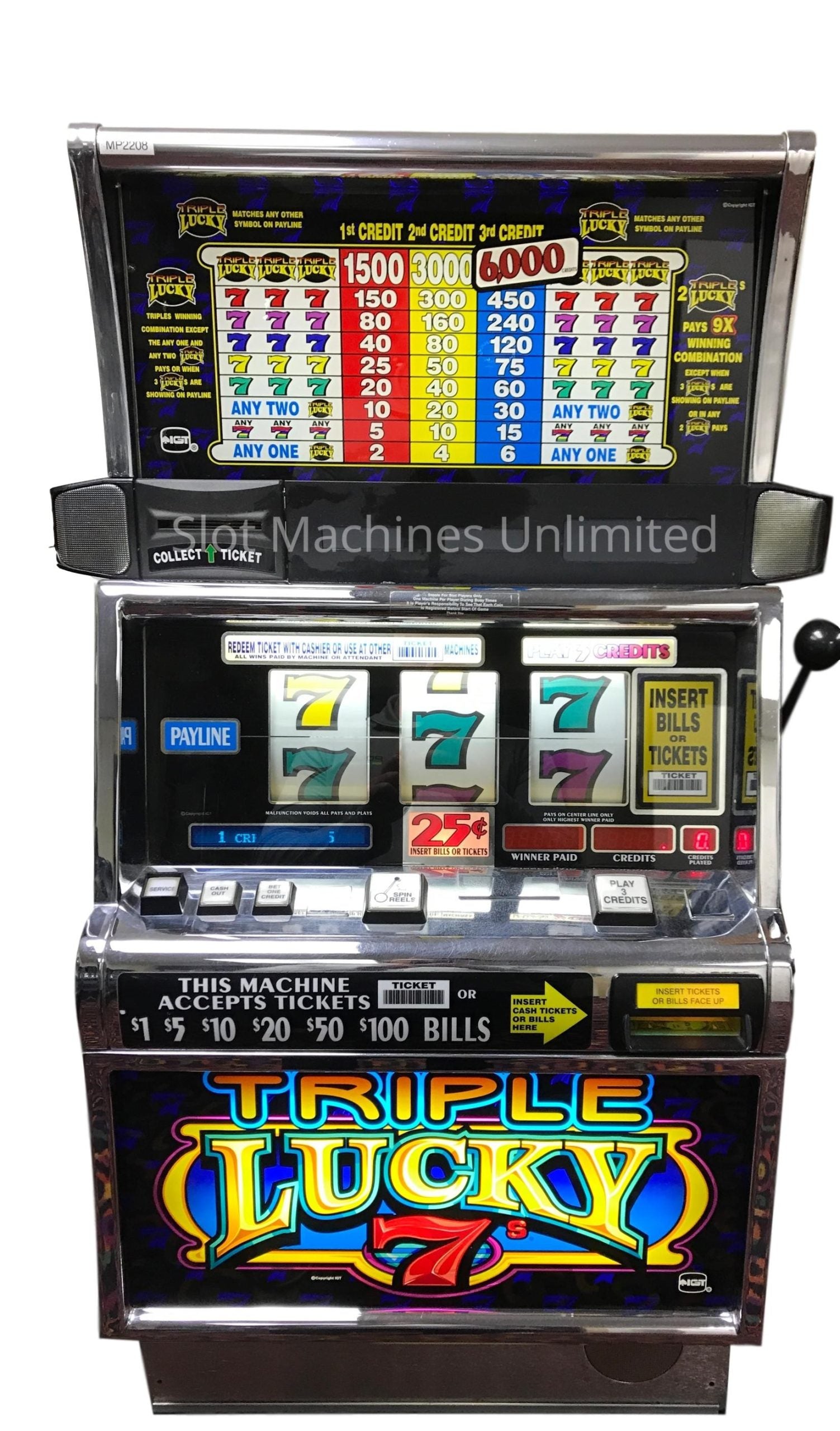 Maquina para casino Triple Lucky 7s