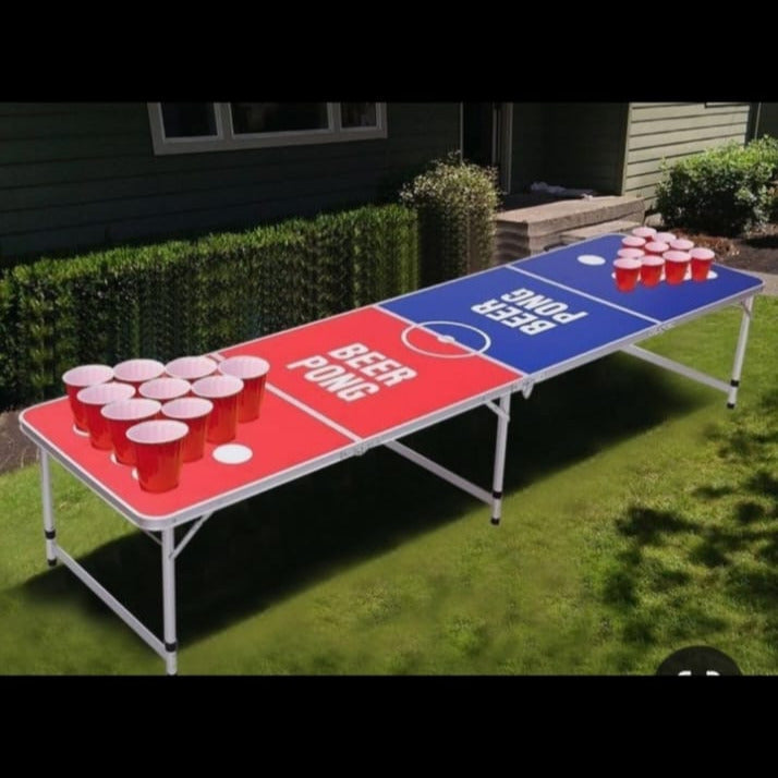 Mesa Beer Pong Plegable PVC Modelo Baloncesto