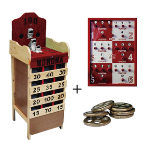 Juego de Rana Corriente Con Sapos Rusticos , Tablero + 7 Argollas