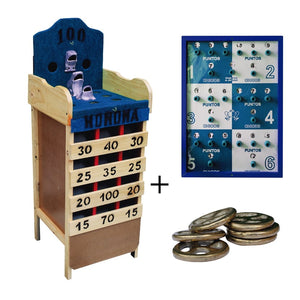 Juego de Rana Corriente Con Sapos Rusticos , Tablero + 7 Argollas